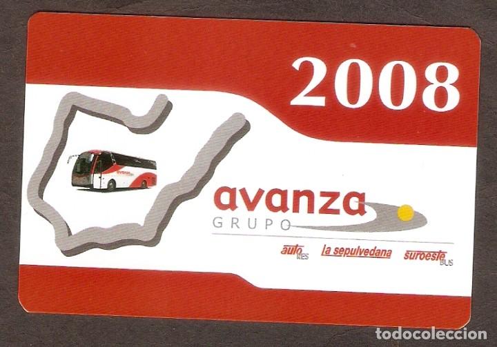 Calendriers: CALENDARIO DE BOLSILLO PUBLICITARIO A&Ntilde;O 2008 AUTOBUSES - AVANZA GRUPO - AUTO RES