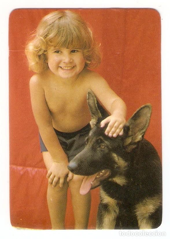 Calendriers: CALENDARIO BOLSILLO DE SERIE A&Ntilde;O 1986 FAUNA - PERRO - NI&Ntilde;O Y PERRO - VER FOTO REVERSO