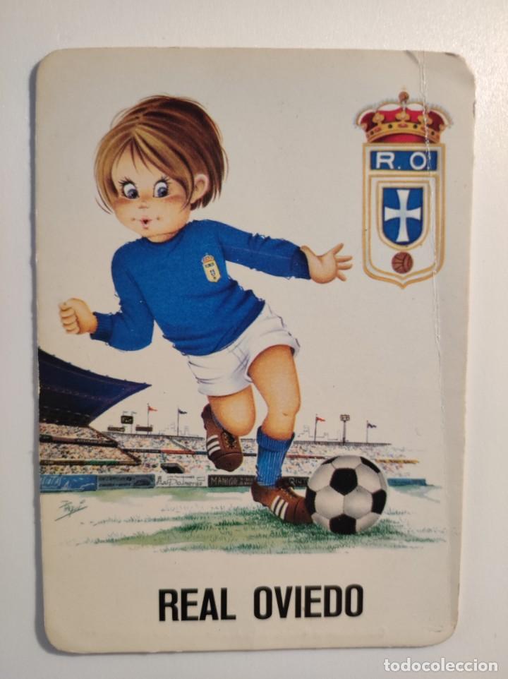 Kalender: Calendario de bolsillo con dibujo del equipo de futbol Real Oviedo.1974