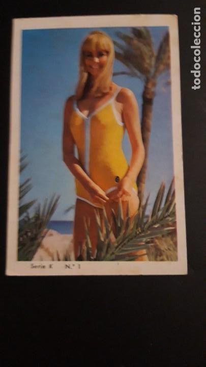 Calendars: 1 CALENDARIO SERIADO DE ** .CHICA EN BA&Ntilde;ADOR ** A&Ntilde;O 1970 CON PUBLICIDAD