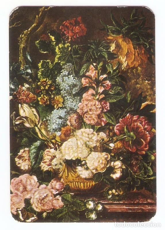 Kalender: CALENDARIO DE BOLSILLO DEL A&Ntilde;O 1976 PINTURA - FLORES - PUBLICIDAD: BRILLANTINA -VER FOTO REVERSO