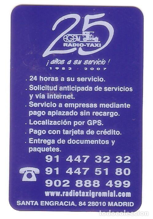 Kalender: CALENDARIO DE BOLSILLO A&Ntilde;O 2007 - 2008 RADIO TAXI GREMIAL - MADRID - VER FOTO REVERSO