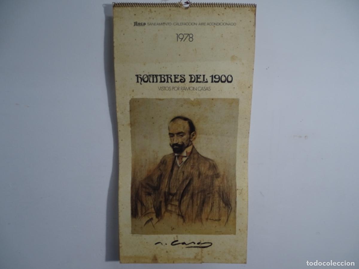 Kalender: CALENDARIO HOMBRES DEL 1900. DIBUJOS DE RAMON CASAS. ROCA. 63x33 CM.