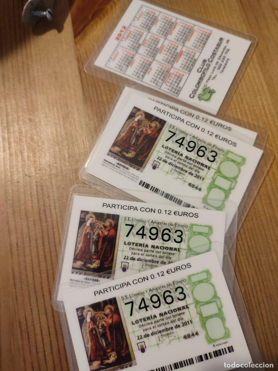 Kalender: 10 CALENDARIOS plastificados 2012 NUMERO DE LOTER&Iacute;A DE NAVIDAD costasur club colomb&oacute;filo