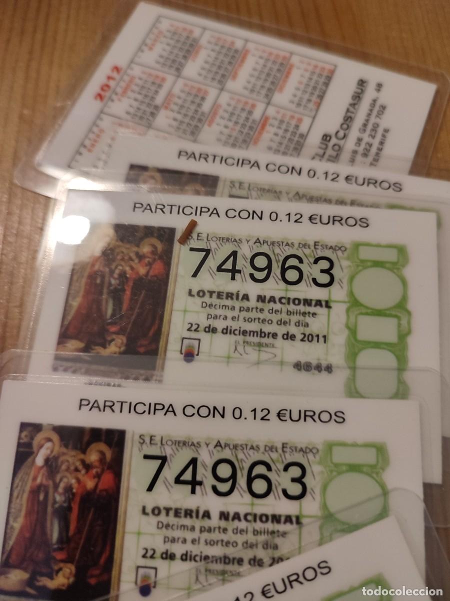 Kalender: 10 CALENDARIOS plastificados 2012 NUMERO DE LOTER&Iacute;A DE NAVIDAD costasur club colomb&oacute;filo