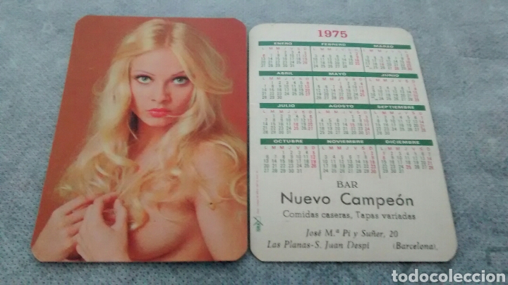 Calendars: CALENDARIO 1975 BAR NUEVO CAMPEON. LAS PLANAS.SANT JOAN DESPI (A1)