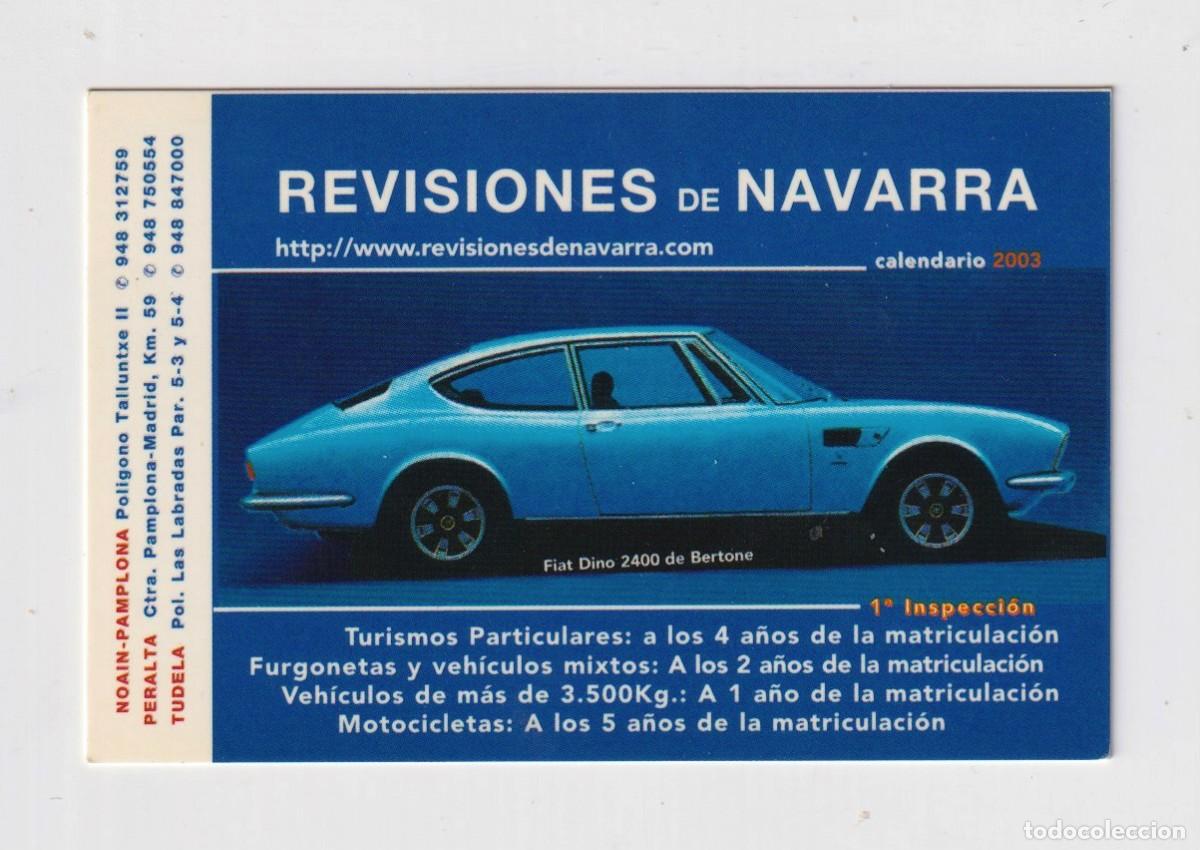 Calendriers: CALENDARIO DE A&Ntilde;O 2003 CON PUBLICIDAD DE REVISIONES DE NAVARRA EN ESPA&Ntilde;OL