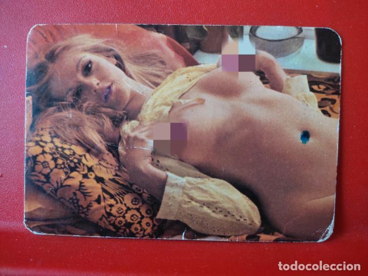 Calendars: CALENDARIO 1977 EROTICO PINTADAS BOLIGRAFO FRONTAL Y DORSO PUBLICIDAD DINQUER TALLERES SOBADO