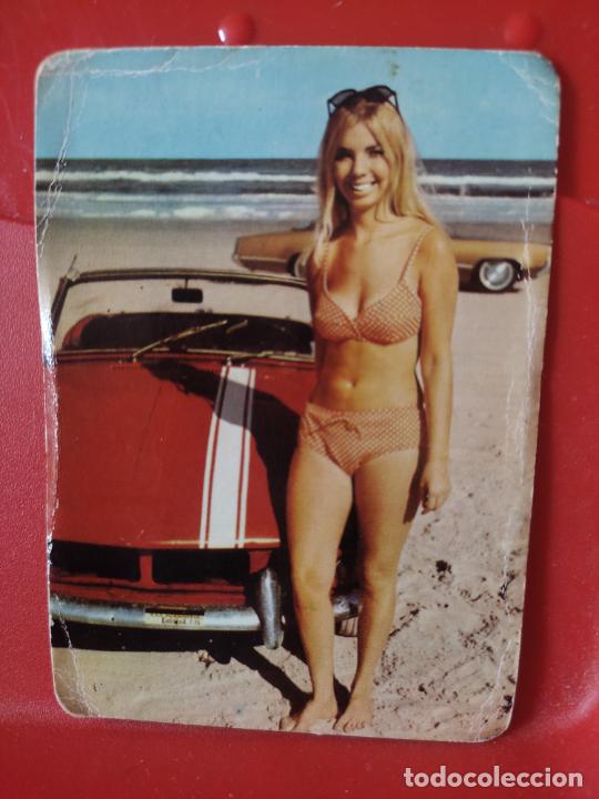 Calendars: CALENDARIO 1974 EROTICO DORSO PUBLICIDAD BAR MAJADAHONDA CHICA COCHES PLAYA SOBADO