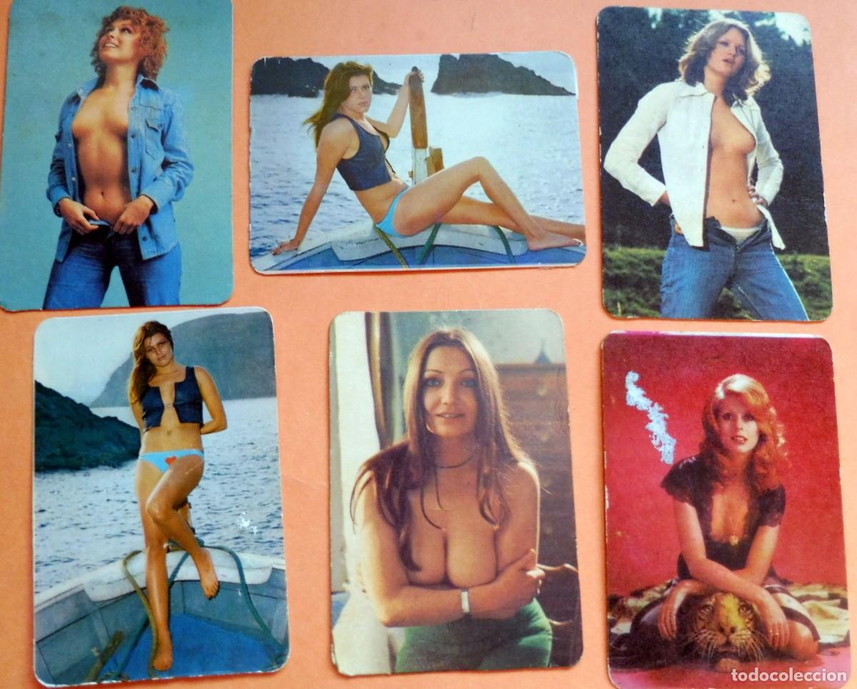 Kalender: 6 CALENDARIOS DE BOLSILLO - ER&Oacute;TICO- MUERES - A&Ntilde;O 1976 - SIN PUBLICIDAD