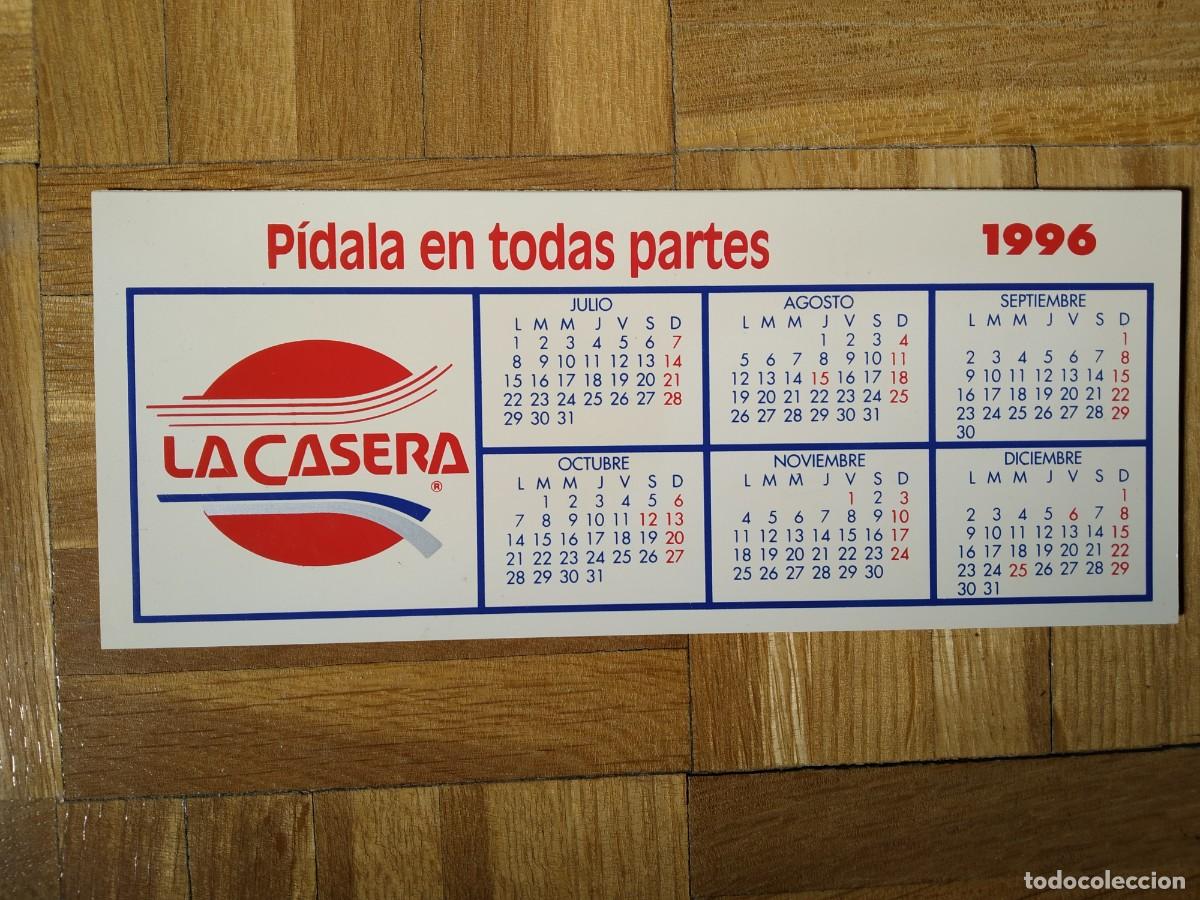 Kalender: CALENDARIO PUBLICITARIO LA CASERA A&Ntilde;O 1996. EN PLASTICO FLEXIBLE MEDIDAS 21. X 8,50 CM