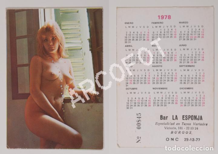 Kalender: Calendario de 1978 - BAR LA ESPONJA - BURGOS - N&ordm; 000845 ONCE 22/12/77