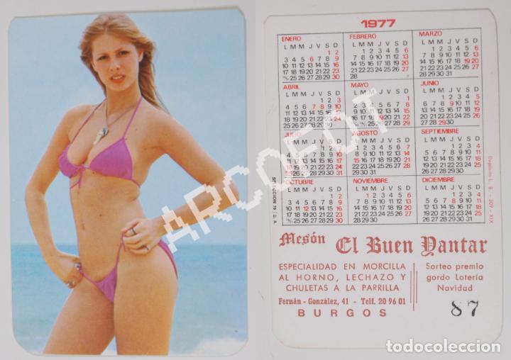 Calendriers: Calendario de 1977 - EL BUEN YANTAR - BURGOS - n&ordm; 87 Sorteo premio gordo Loter&iacute;a de Navidad