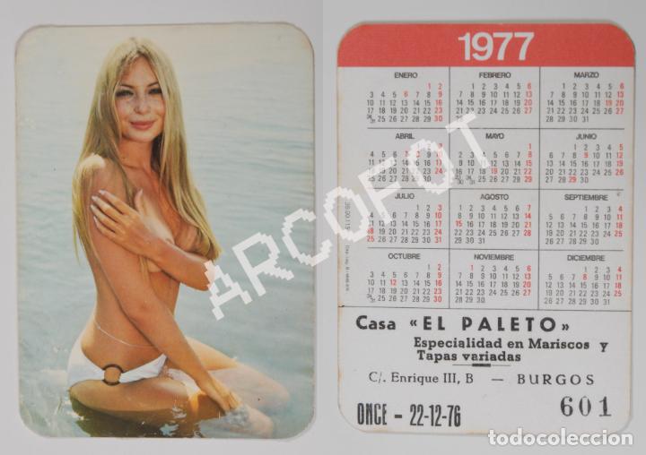 Calendriers: Calendario de 1977 - CASA EL PALETO - BURGOS - N&ordm; 601 O.N.C.E. 22/12/76