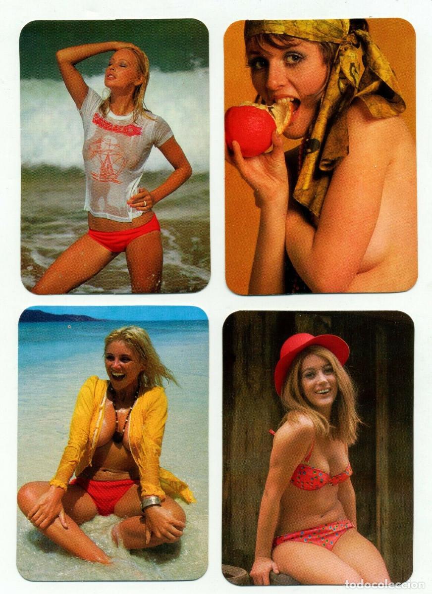 Kalender: CALENDARIOS DE BOLSILLO EROTICOS A&Ntilde;O 1976 MUJERES SEXYS DESNUDO 4 UNIDADES REF 76-3