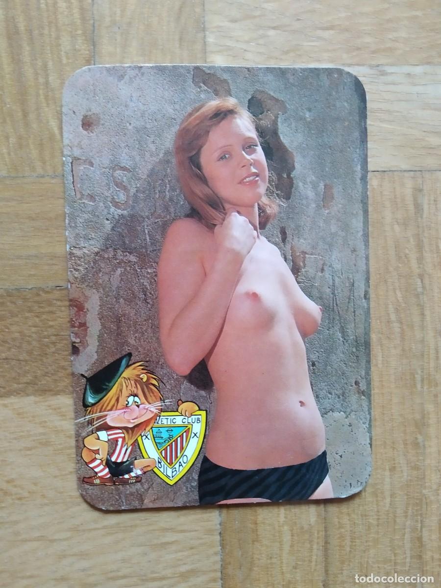 Calendars: CALENDARIO DE FUTBOL. CHICA CON ESCUDO DEL ATHLETIC CLUB BILBAO A&Ntilde;O 1979 VER FOTOS