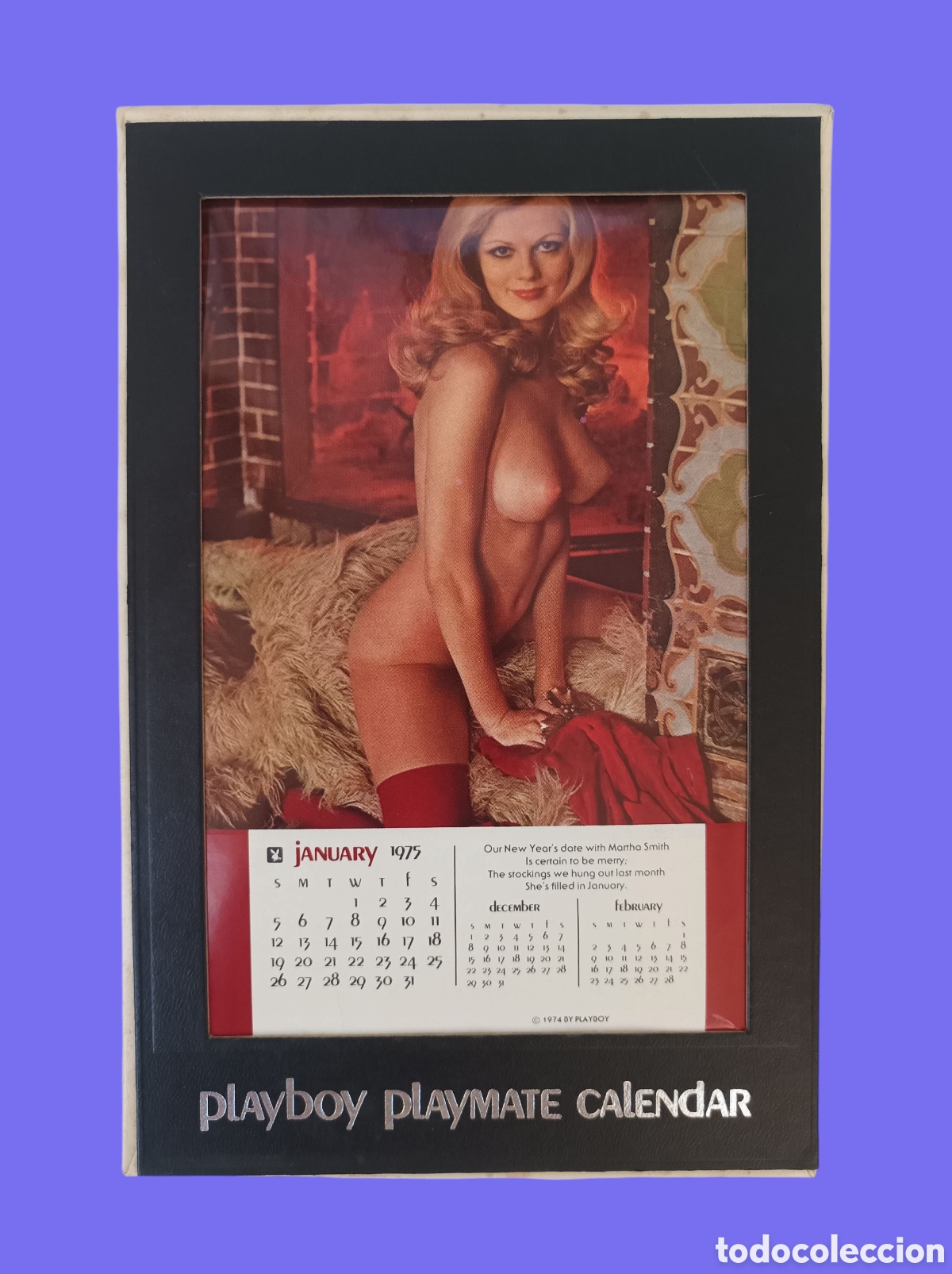 Calendars: Antiguo Calendario PLAYBOY 1975 de sobremesa. PLAYMATE calendar.
