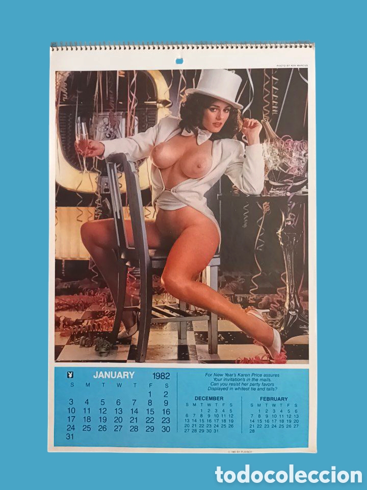 Calendars: Antiguo Calendario PLAYBOY a&ntilde;o 1982 de pared. PLAYMATE calendar. Original y completo.