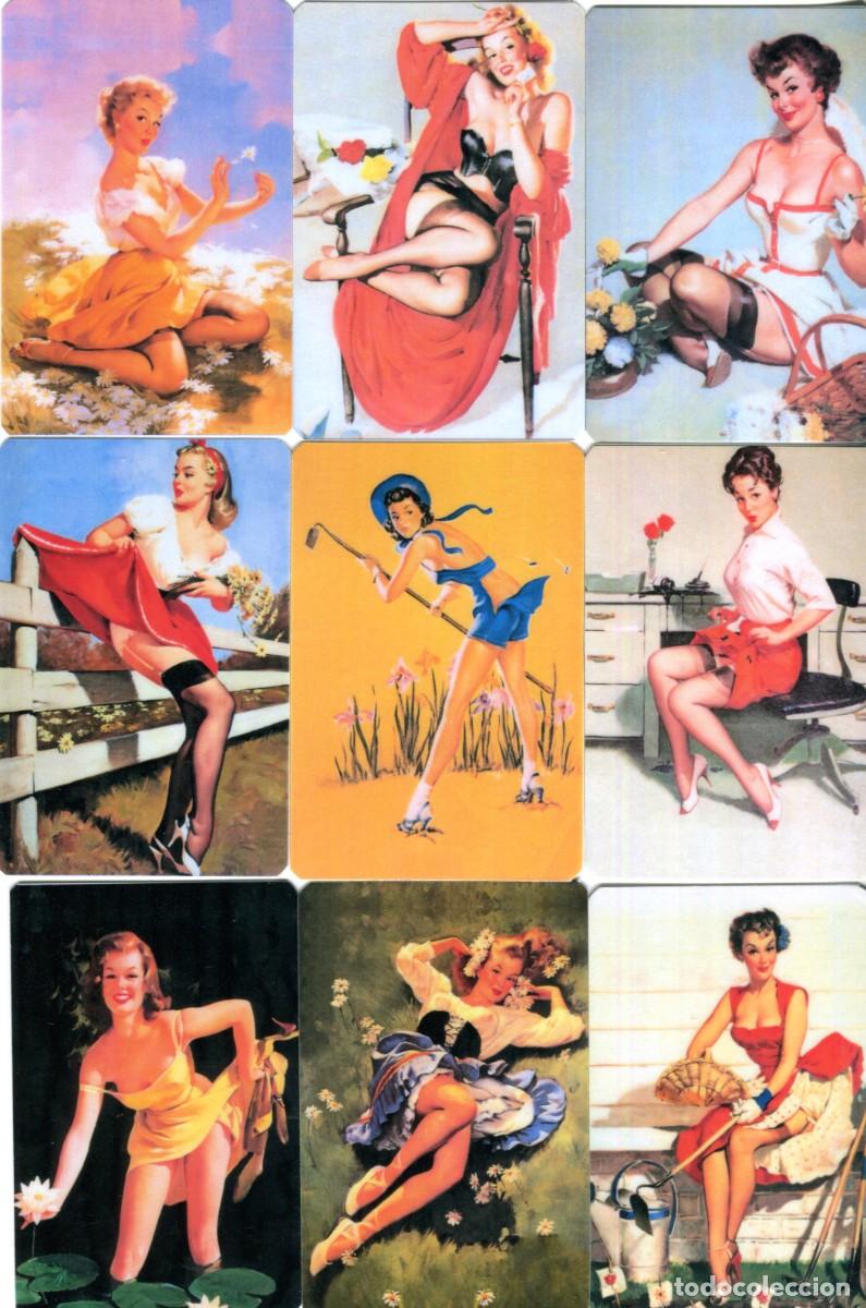 Calendriers: 9 CALENDARIOS DE DIBUJOS DE CHICAS PIN UP A&Ntilde;O 2015