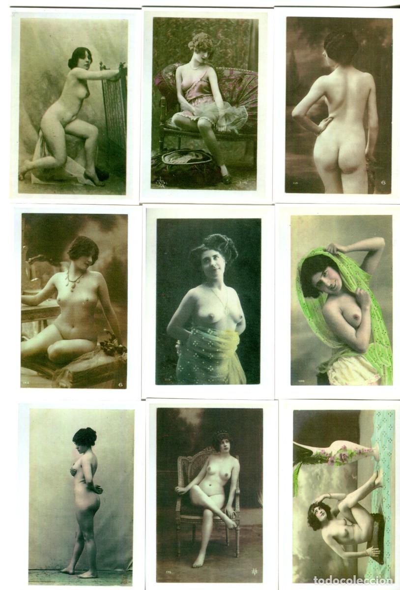 Calendriers: SERIE DE 9 CALENDARIOS CHICAS DESNUDOS ANTIGUOS EROTICOS B/N A&Ntilde;O 2014