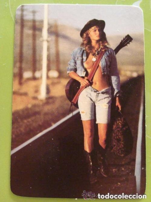 Kalender: CALENDARIO DE DESNUDOS. A&Ntilde;O 1991. MUJER CON GUITARRA. ROCKERA POR CARRETERA. FAMOSA