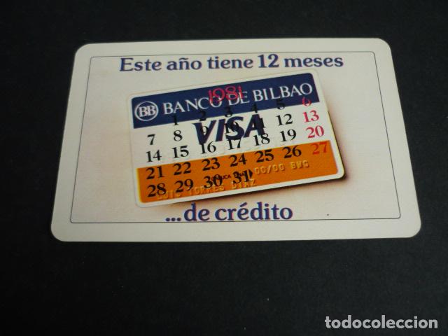 Calendarios: CALENDARIO DE BOLSILLO FOURNIER 1981 BANCO DE BILBAO VISA