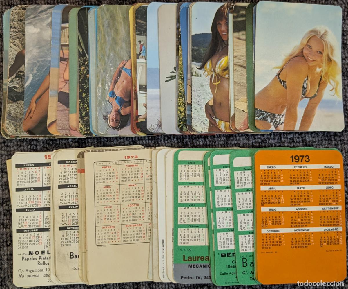 Calendarios: Lote de 71 calendarios de bolsillo de se&ntilde;oritas sexys (1973)
