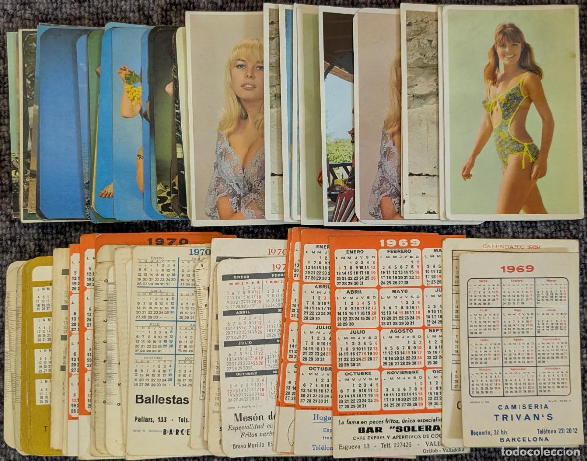 Calendarios: Lote de 70 calendarios de bolsillo de se&ntilde;oritas sexys (1971)