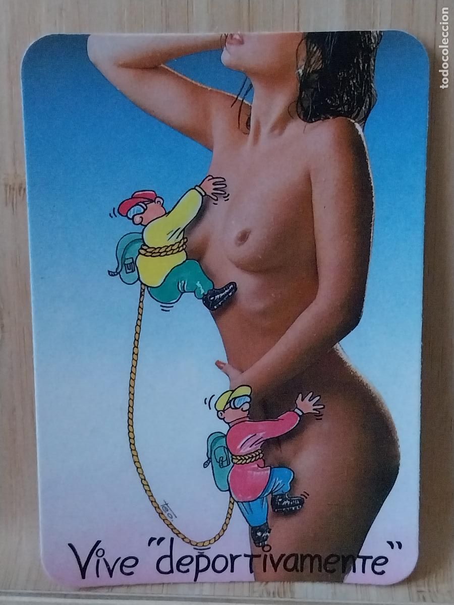 Calendarios: CALENDARIO ER&Oacute;TICO ALPINISMO ILUSTRACION MONTA&Ntilde;ISMO 1992 PUBLI BAR BIARRITZ W.C.B.284