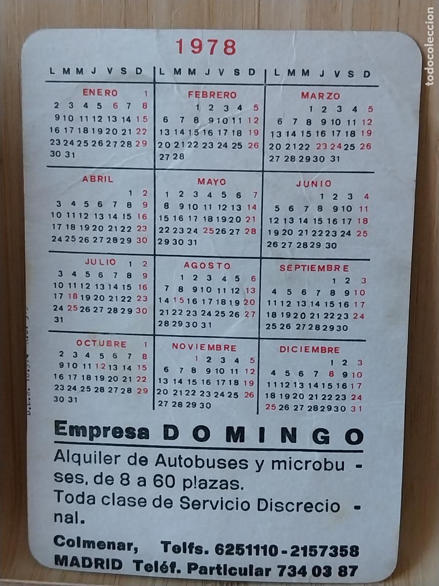 Calendarios: CALENDARIO EROTICO EXTERIOR A&Ntilde;O 1978 PUBLI AUTOBUSES DOMINGO MADRID