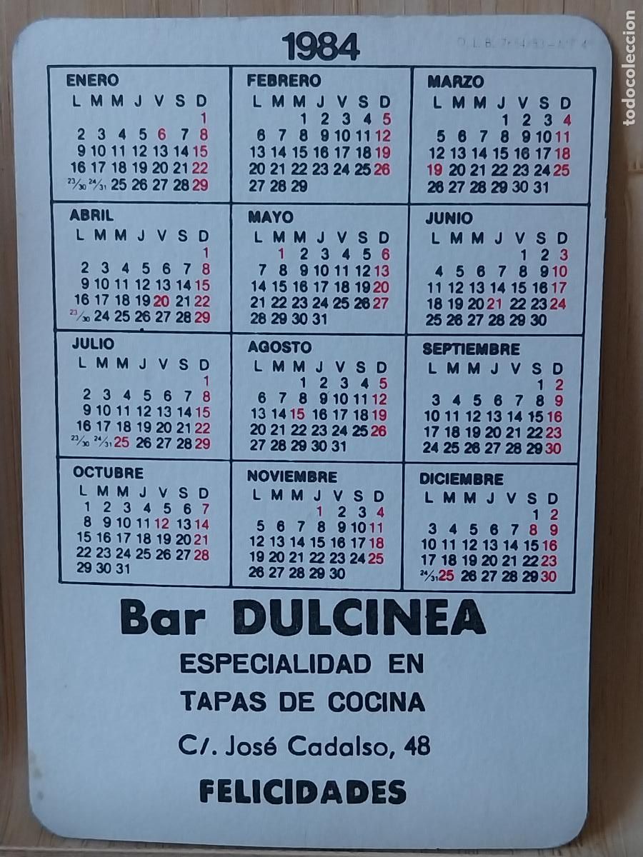 Calendarios: CALENDARIO EROTICO MUJER SENTADA A&Ntilde;O 1984 PUBLI BAR DULCINEA