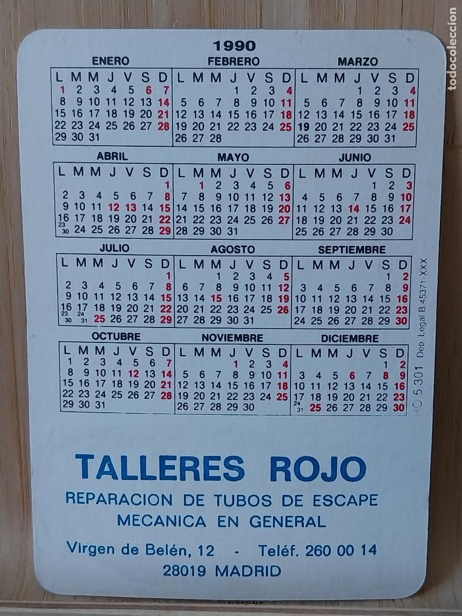Calendarios: CALENDARIO EROTICO CAMA A&Ntilde;O 1990 PUBLICIDAD TALLERES ROJO REF BO.5301