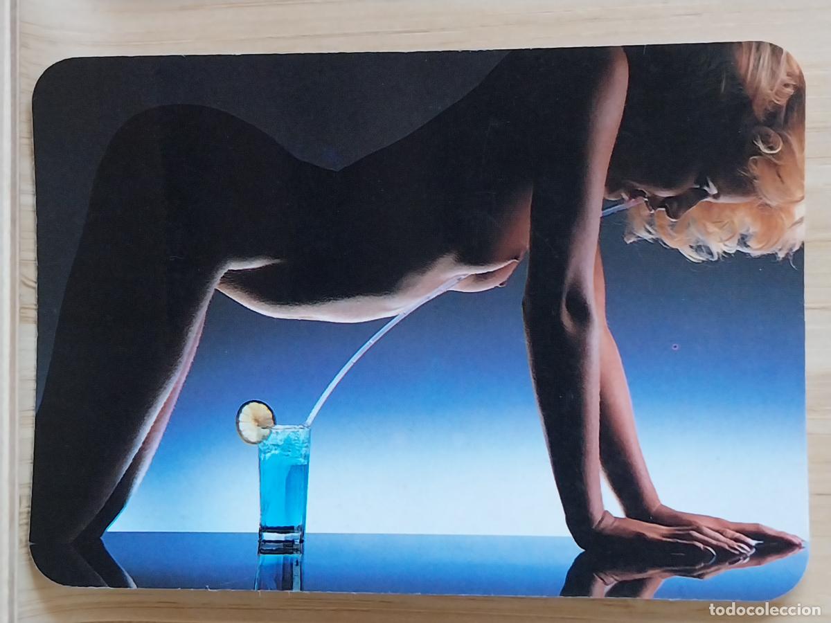 Calendarios: CALENDARIO EROTICO VASO PAJITA A&Ntilde;O 1990 PUBLICIDAD BAR LA MANCHA CAMINO VINATEROS REF 448