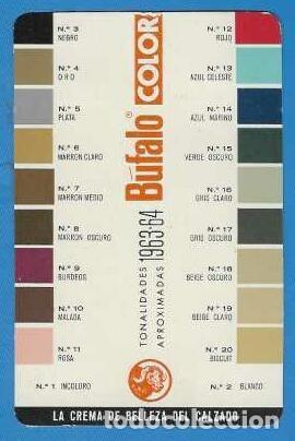 Calendarios: CALENDARIO DE BOLSILLO A&Ntilde;O 1964 BUFALO COLOR - CREMA DE CALZADO - VER FOTO REVERSO