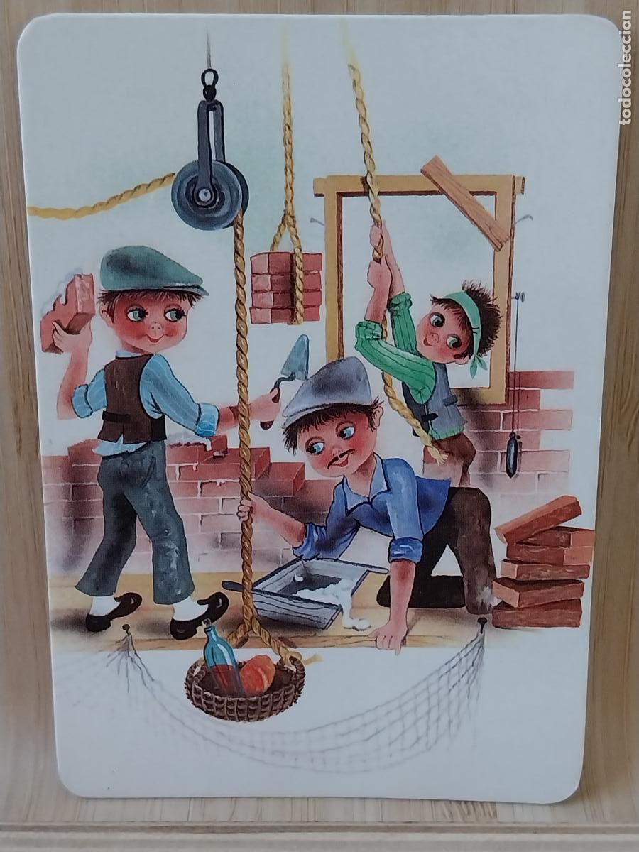 Calendarios: OBREROS ILUSTRACION CALENDARIO A&Ntilde;O 1989 PUBLI *** ALUMINIOS JUANCA MOSTOLES *** REF MP 23