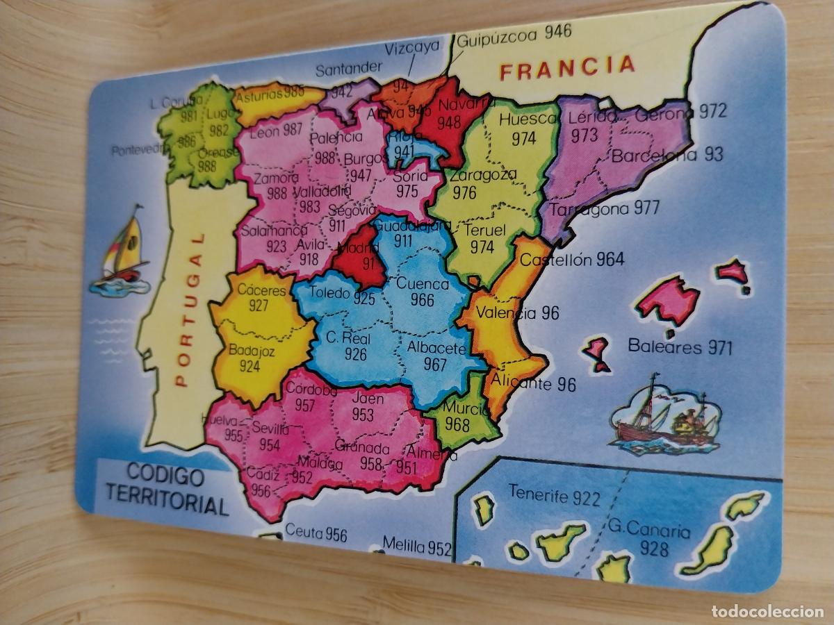 Calendarios: MAPA PREFIJOS ILUSTRACION CALENDARIO A&Ntilde;O 1992 PUBLI *** DECO DONOSTIARRA *** REF MP 52