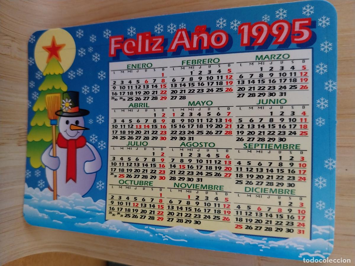 Calendarios: MU&Ntilde;ECO NIEVE ILUSTRACION CALENDARIO A&Ntilde;O 1995 PUBLI *** BAR PEREA *** REF NO