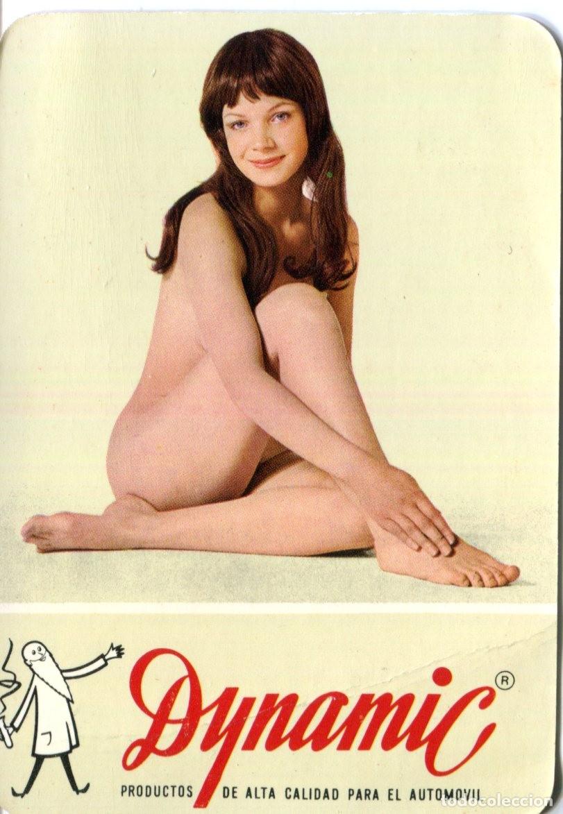 Calendriers: Calendario bolsillo - PUBLICIDAD - DYNAMIC productos para el automovil - A&ntilde;o 1975 Chica desnuda