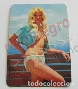 Calendars: CALENDARIO DE BOLSILLO DEL A&Ntilde;O 1976 ER&Oacute;TICO - CHICA RUBIA MUJER - EROTISMO - DETR&Aacute;S PUBLICIDAD D BAR
