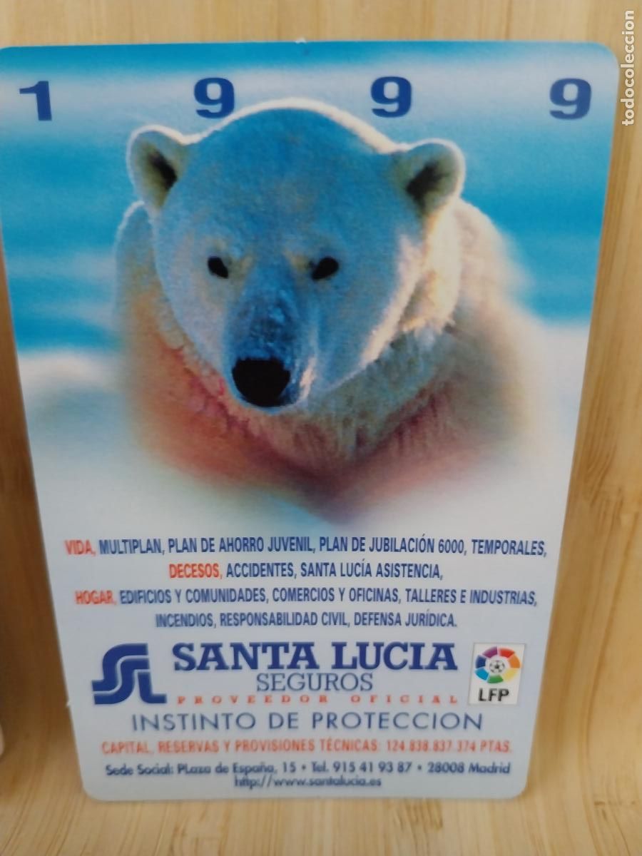 Calendars: SANTA LUCIA ** CALENDARIO A&Ntilde;O 1999 PUBLI *** SEGUROS OSO POLAR *** REF NO