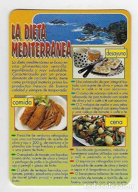 Calendarios: CALENDARIO DE BOLSILLO A&Ntilde;O 2001 ALIMENTACI&Oacute;N - LA DIETA MEDITERRANEA - VER FOTO REVERSO