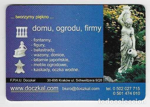 Calendarios: CALENDARIO DE BOLSILLO DE POLONIA A&Ntilde;O 2007 ESTATUA DE JARD&Iacute;N - VER FOTO REVERSO