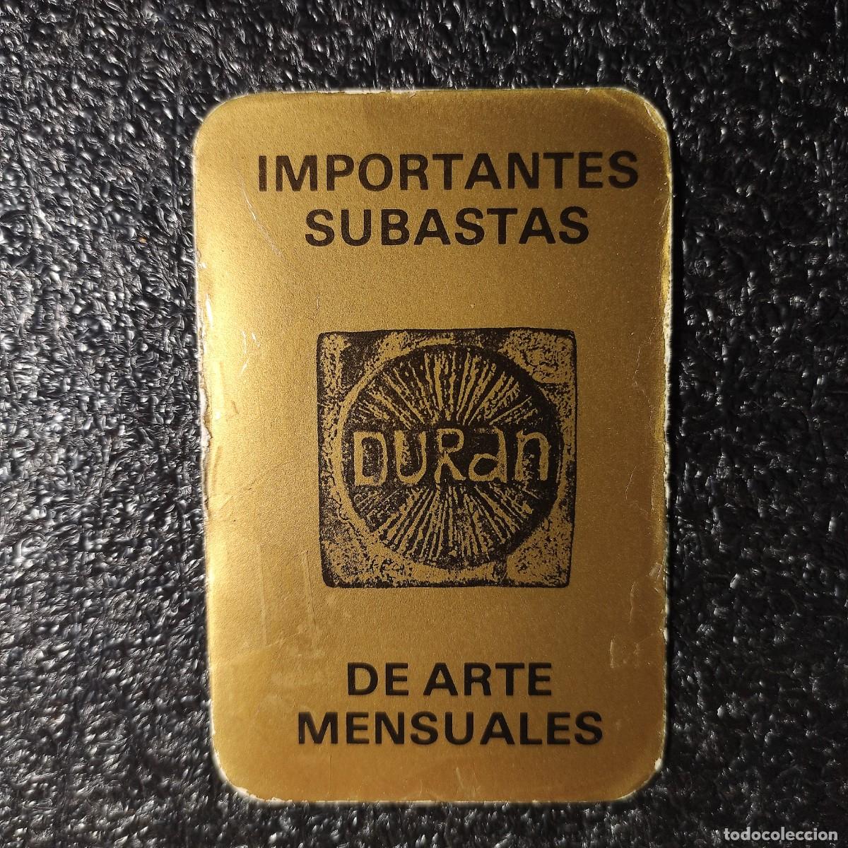 Calendarios: CALENDARIO DE BOLSILLO . Subastas Duran 1983 ** T2