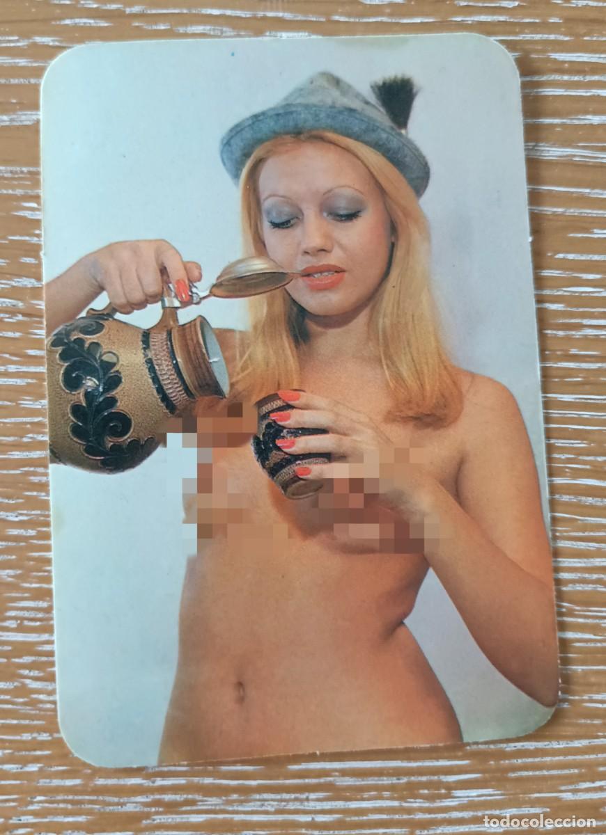 Calendarios: VCK 4628 CALENDARIO BOLSILLO - A&Ntilde;O 1977 - DESNUDO MUJER SERIE 17119/18 MES&Oacute;N LA CHULETERA - MADRID