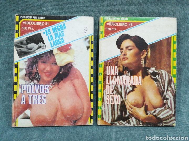 Libros: LOTE DE 2 - VIDEOLIBRO ER&Oacute;TICO - UNA LLAMARADA DE SEXO / POLVOS A TRES - ED. BREME - NUMS. 46 / 51