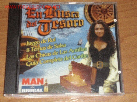 Autres: CD-ROM En busca del Tesoro (revista MAN). Juego de rol, 8 temas de musica salsa, fotos de chicas,etc