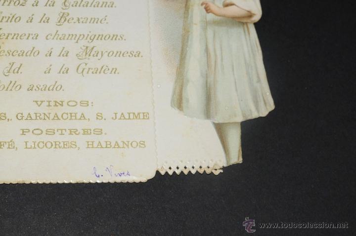 Otros: ANTIGUO MENU GRABADO - Foto 2