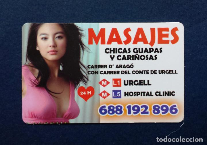 Andere Artikel: Flyer Tarjeta Tipo Calendario Bolsillo Erotico Masaje Masajes Chicas Jovenes Cari&ntilde;osas Barcelona
