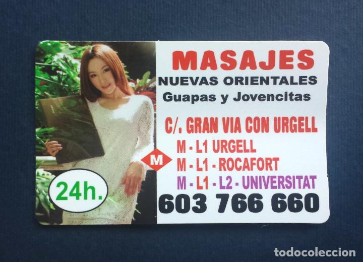 Andere Artikel: Flyer Tarjeta Tipo Calendario Bolsillo Erotico Masaje Masajes Chicas Jovenes Cari&ntilde;osas Barcelona