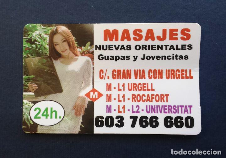 Andere Artikel: Flyer Tarjeta Tipo Calendario Bolsillo Erotico Masaje Masajes Chicas Jovenes Cari&ntilde;osas Barcelona